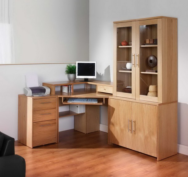 Corner Home Office Furniture Ideas 610x575