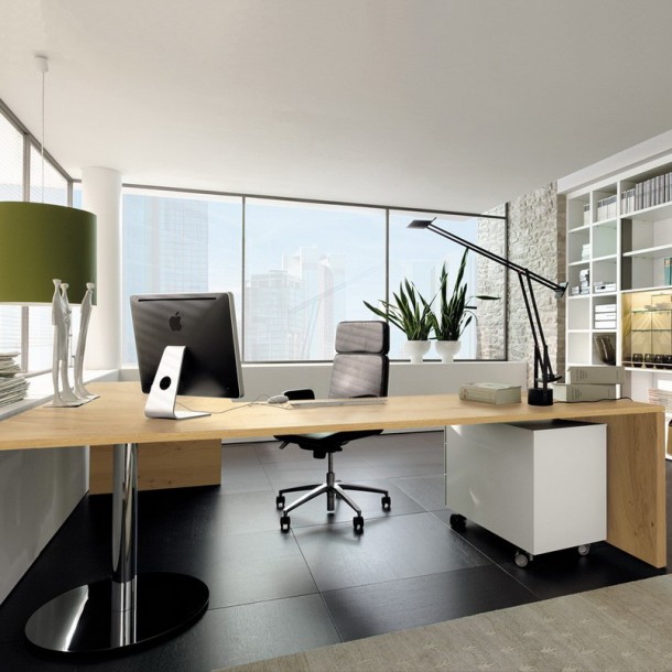 Home Office Desk Design for Apartment 610x610